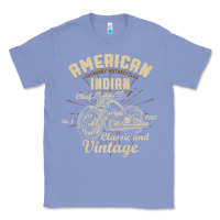 Colony Blue Retro Vintage American Motorcycle Indian for Old Biker Classic Tee - trangStudio
