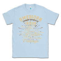 Dusty Blue Retro Vintage American Motorcycle Indian for Old Biker Classic Tee - trangStudio