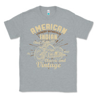Heather Grey Retro Vintage American Motorcycle Indian for Old Biker Classic Tee - trangStudio