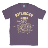 Lavender Retro Vintage American Motorcycle Indian for Old Biker Classic Tee - trangStudio