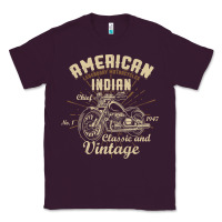 Plum Retro Vintage American Motorcycle Indian for Old Biker Classic Tee - trangStudio
