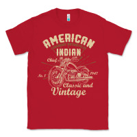 Red Retro Vintage American Motorcycle Indian for Old Biker Classic Tee - trangStudio
