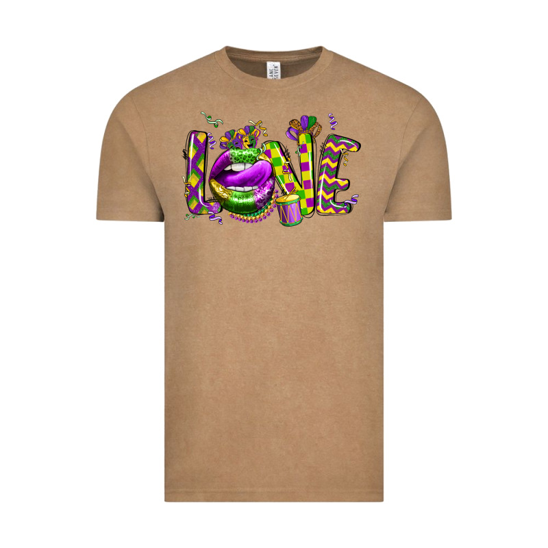 Mardi Gras Love Lips Vintage Tee by CowGirlArtShop | Teevron