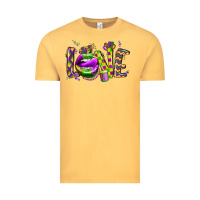 Vintage Mustard mardi gras love lips Vintage Tee - CowGirlArtShop