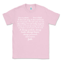 Bubblegum Pink Love is patient Love is Kind 1 Corinthians 1348 Classic Tee - trangStudio