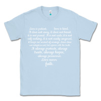 Dusty Blue Love is patient Love is Kind 1 Corinthians 1348 Classic Tee - trangStudio