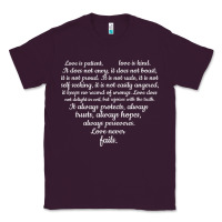 Plum Love is patient Love is Kind 1 Corinthians 1348 Classic Tee - trangStudio