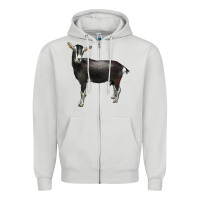 Dove Grey Alpine Goat Zipper Hoodie - LillyAllenDesigns