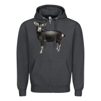 Smoke Alpine Goat Zipper Hoodie - LillyAllenDesigns