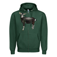 Sports Green Alpine Goat Zipper Hoodie - LillyAllenDesigns