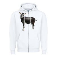 White Alpine Goat Zipper Hoodie - LillyAllenDesigns