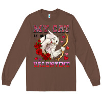Chestnut my cat is my valentine Long Sleeve Tee - OliviaCreatesArt