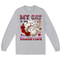 Moon Dust my cat is my valentine Long Sleeve Tee - OliviaCreatesArt