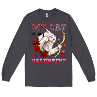 Smoke my cat is my valentine Long Sleeve Tee - OliviaCreatesArt