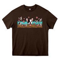 Chocolate Brown french bulldogs Heavy Core Tee - Jasminsmagicworld