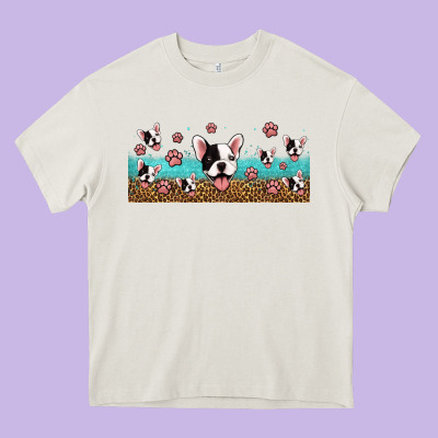French Bulldogs Heavy Core Tee Designed By Jasminsmagicworld