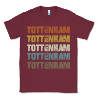 Burgundy Retro Vintage Tottenham London Classic Tee - trangStudio