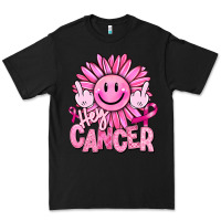 Black hey cancer smiley face breast cancer Premium Tee - RanaPortraitStore