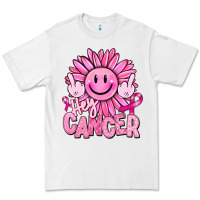 White hey cancer smiley face breast cancer Premium Tee - RanaPortraitStore