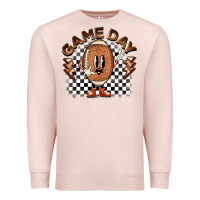Pale Pink game day football Premium Sweatshirt - BarkalooDesign