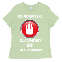 Matcha I'm Not In Quarantine I'm A Programmer Ladies Tee - Bettercallsaul