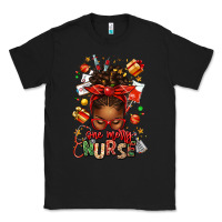 Black one merry nurse afro messy bun Classic Tee - texasbilliewilder