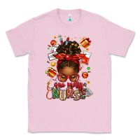 Bubblegum Pink one merry nurse afro messy bun Classic Tee - texasbilliewilder
