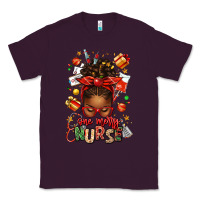 Plum one merry nurse afro messy bun Classic Tee - texasbilliewilder
