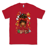 Red one merry nurse afro messy bun Classic Tee - texasbilliewilder