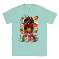 One Merry Nurse Afro Messy Bun Classic Tee | Teevron