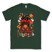 Sports Green one merry nurse afro messy bun Classic Tee - texasbilliewilder