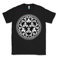 Black M.C. Escher Circle Limit IV Classic Tee - trangStudio
