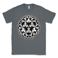 Charcoal Heather M.C. Escher Circle Limit IV Classic Tee - trangStudio