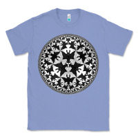 Colony Blue M.C. Escher Circle Limit IV Classic Tee - trangStudio