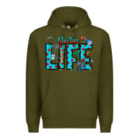 Army Green Doctor Life Premium Hoodie - CowhideDigitalArt