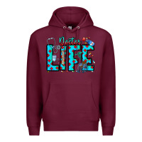 Burgundy Doctor Life Premium Hoodie - CowhideDigitalArt