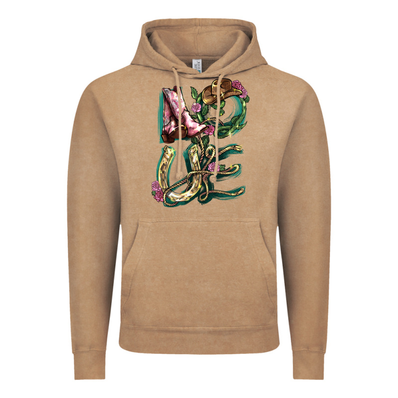 Love Boots Horseshoe Vintage Hoodie by HowdyJamesFarm | Teevron