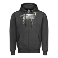Charcoal Heather saanen goat Zipper Hoodie - LillyAllenDesigns