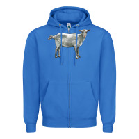 True Royal saanen goat Zipper Hoodie - LillyAllenDesigns