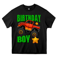 Black birthday boy monster truck Heavy Core Tee - Jasminsmagicworld