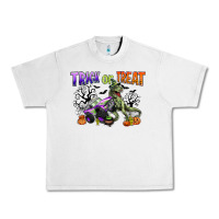 Lunar Rock trick or treat with monster truck and t rex Urban Heavy Tee - CowGirlArtShop