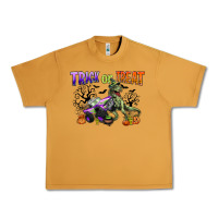 Peanut Butter trick or treat with monster truck and t rex Urban Heavy Tee - CowGirlArtShop