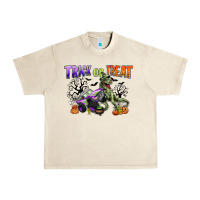 Sandshell trick or treat with monster truck and t rex Urban Heavy Tee - CowGirlArtShop