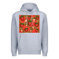 Heather Grey strawberries Premium Hoodie - Jasminsmagicworld
