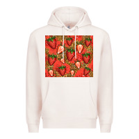 Pale Pink strawberries Premium Hoodie - Jasminsmagicworld