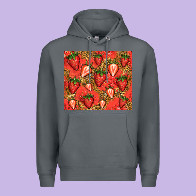 Strawberries Premium Hoodie Designed By Jasminsmagicworld