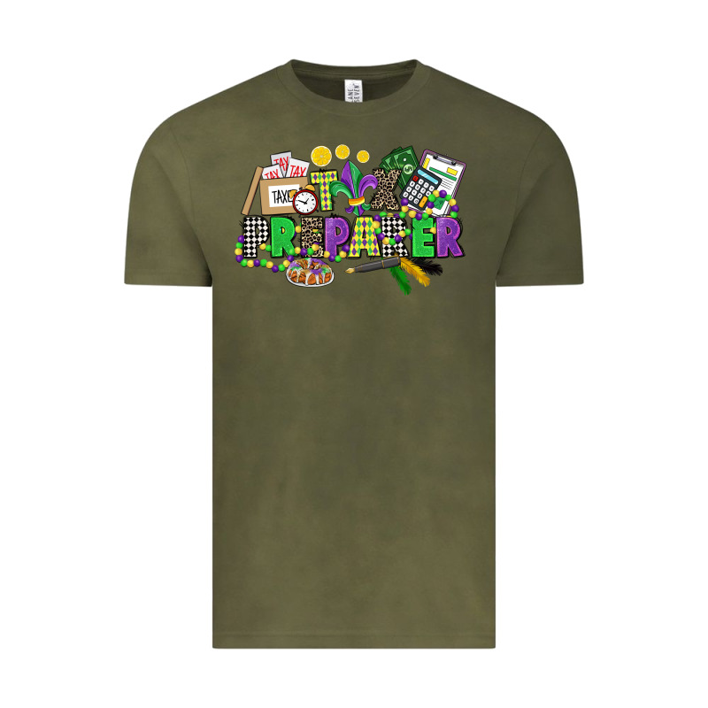 Tax Preparer Mardi Gras Vintage Tee by CowGirlArtShop | Teevron