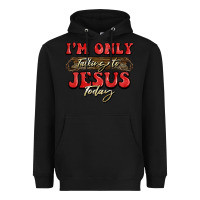 Black i'm only talking to jesus today christmas Heavyweight Hoodie - BarkalooDesign