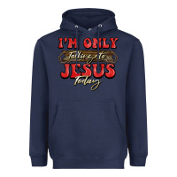 Navy i'm only talking to jesus today christmas Heavyweight Hoodie - BarkalooDesign