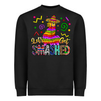 Black Let's Get Smashed Heavyweight Sweatshirt - CowhideDigitalArt